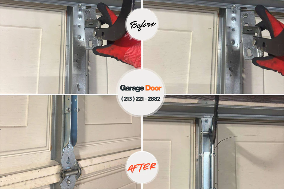 Before and after: garage door repair Fairplay, GA
